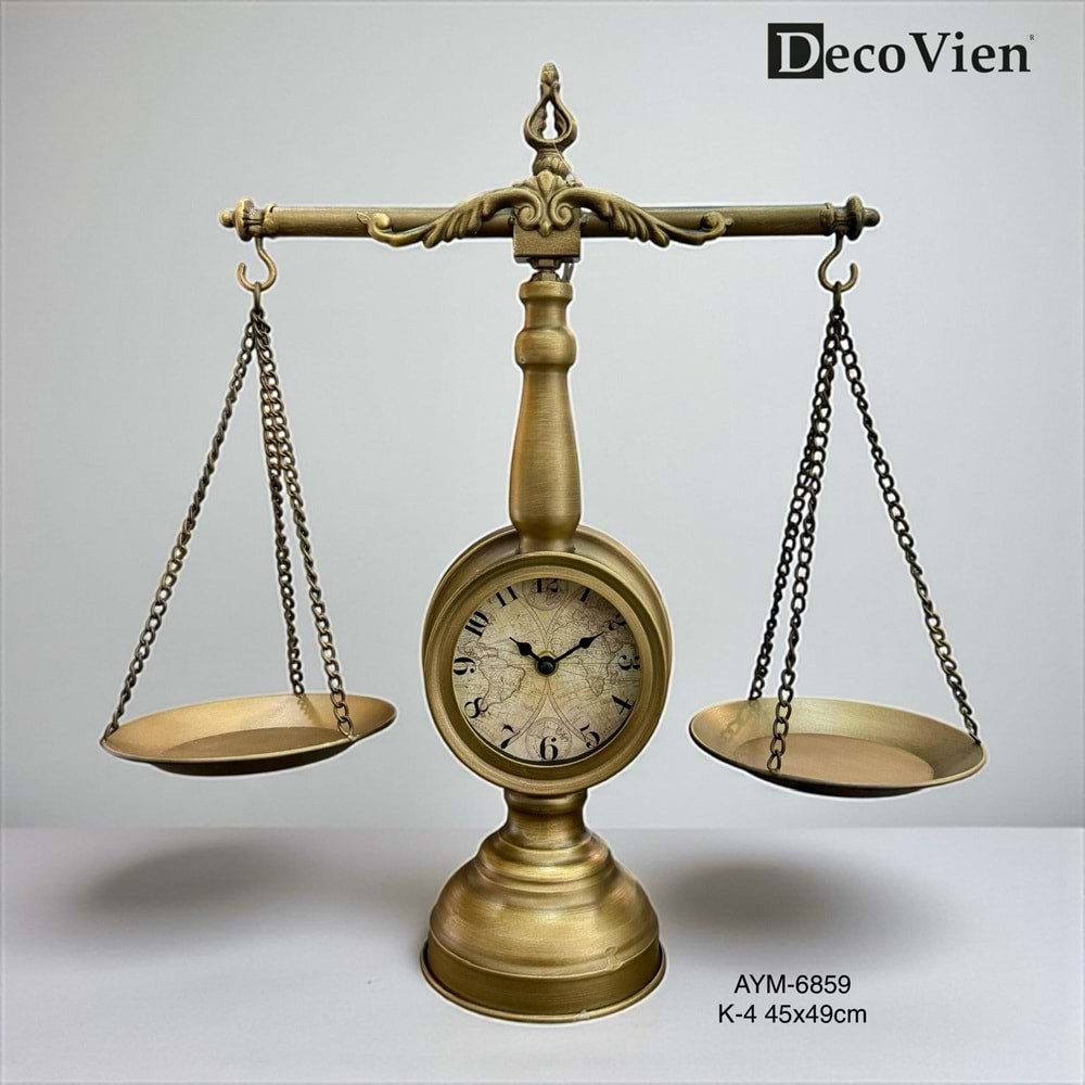 6859-TERAZİ SAAT DEKOR -AYMET