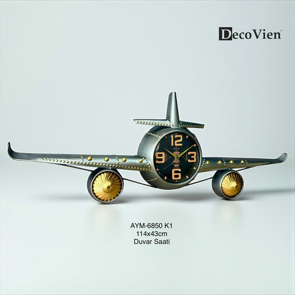 6850-UÇAK SAAT DEKOR -AYMET