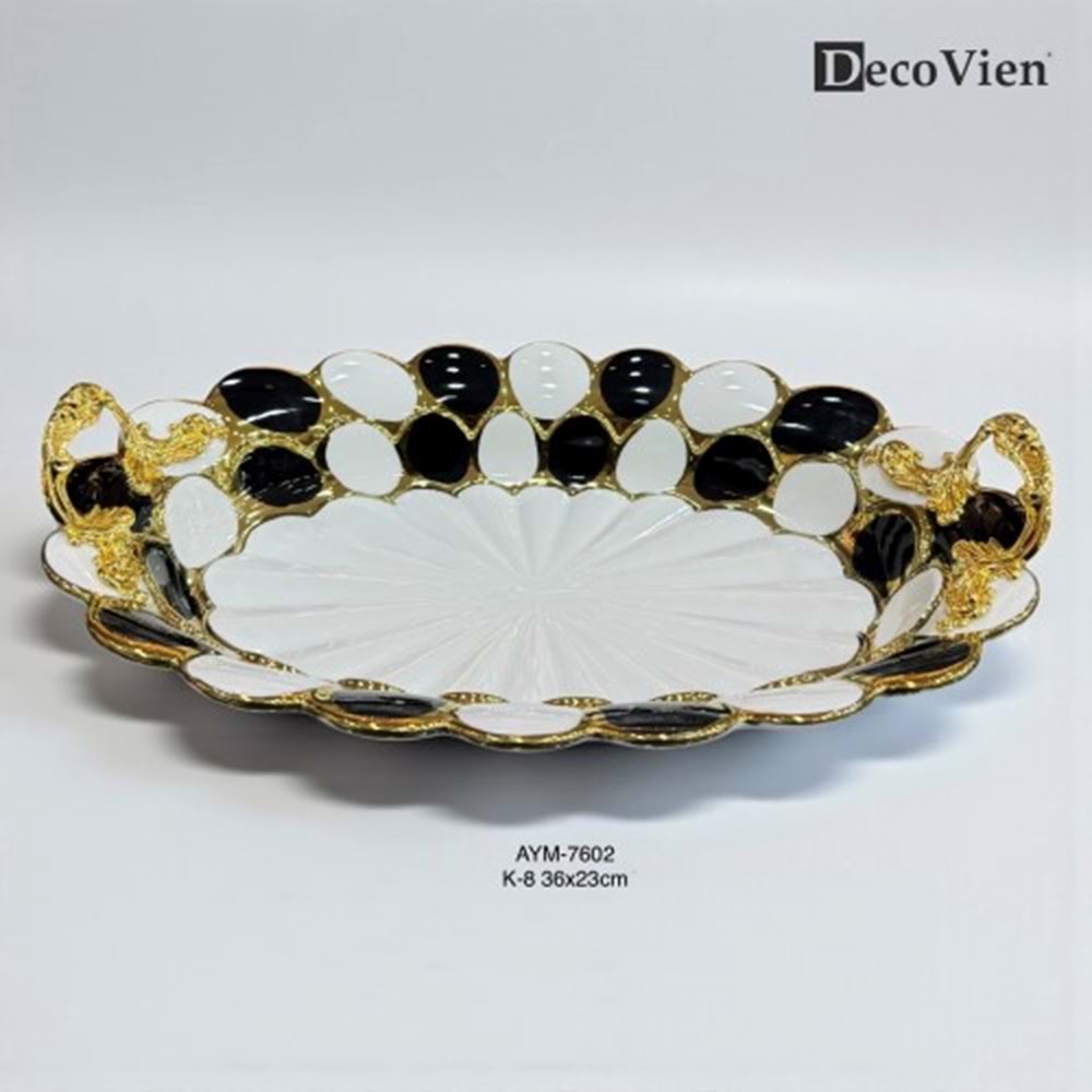 7602 -SUNUM TABAK DEKOR OVAL 36*23 -AYMET