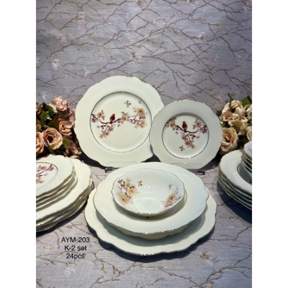 203-YEMEK SETİ 24 PRÇ.PORS.-AYMET