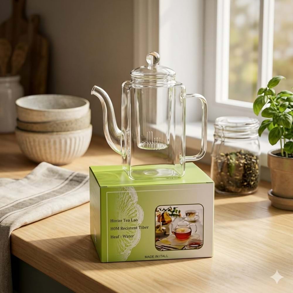 3169- CAM DEMLİK KÖŞELİ 800ML-CEMRE
