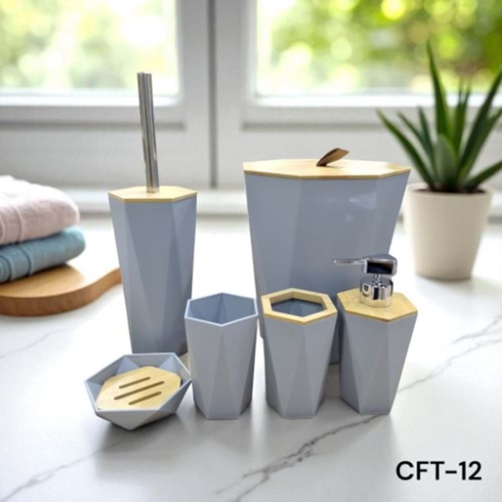 12.GR -BANYO TK. 5 Lİ GRİ -ÇİFTÇİ