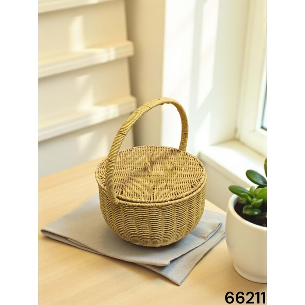 66211-HASIR SEPET SAPLI KAPAKLI TEKLİ -ÇİFTÇİ