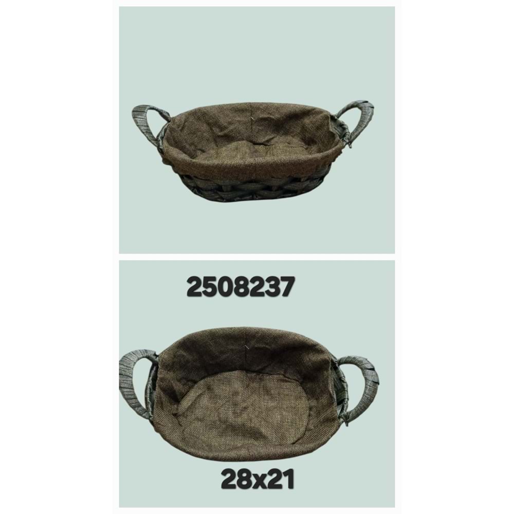 2508237 -HASIR EKMEK SEPETİ BEZ OVAL -ÇİFTÇİ