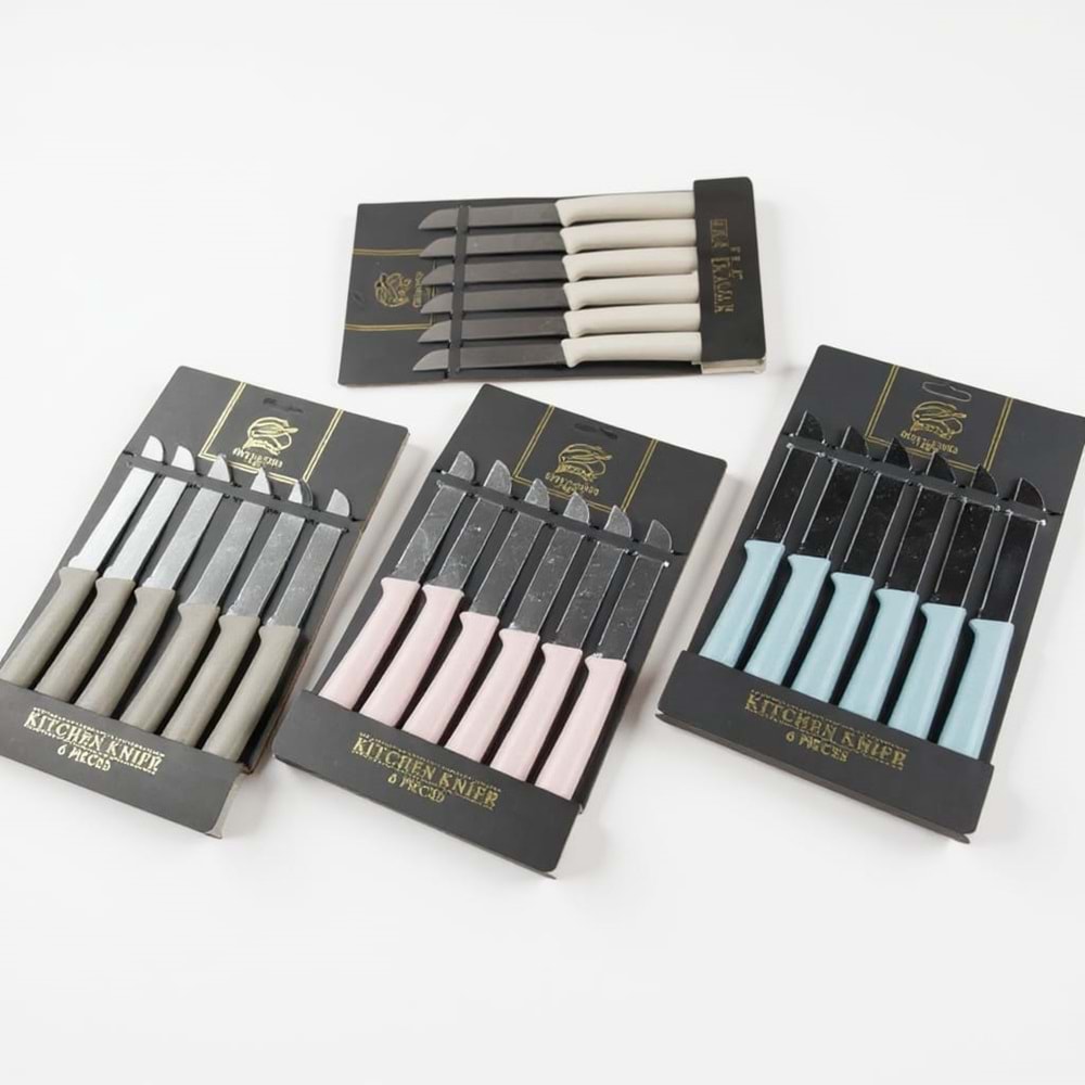 2959 -SEBZE BIÇAK 6LI TIRTIKLI -COKER