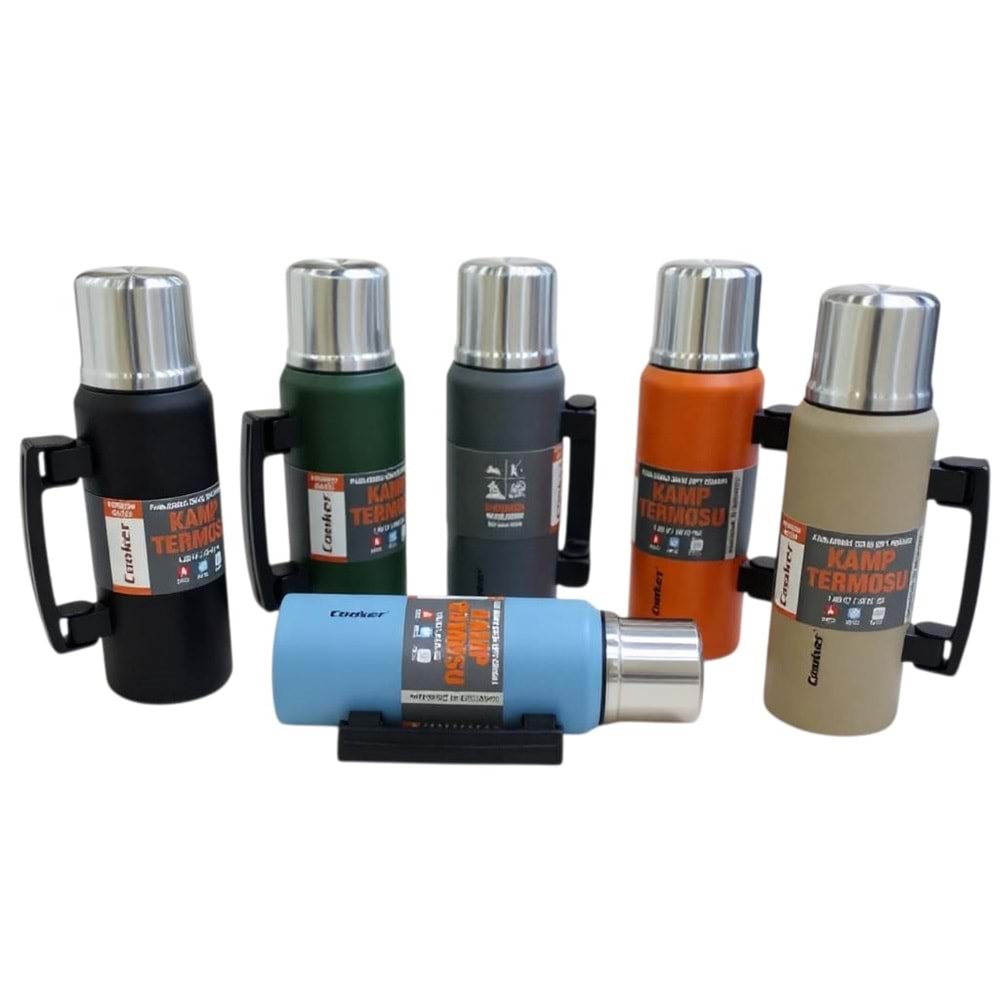 2085-KAMP TERMOS 1.5L KULPLU RENKLİ -COKER