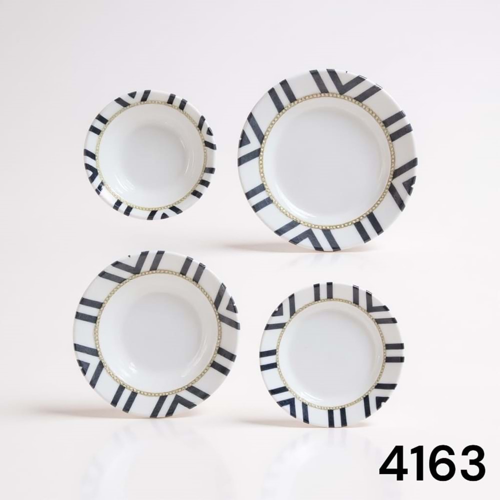 4163-YEMEK SETİ 24 PRÇ PORS.DESENLİ -COKER