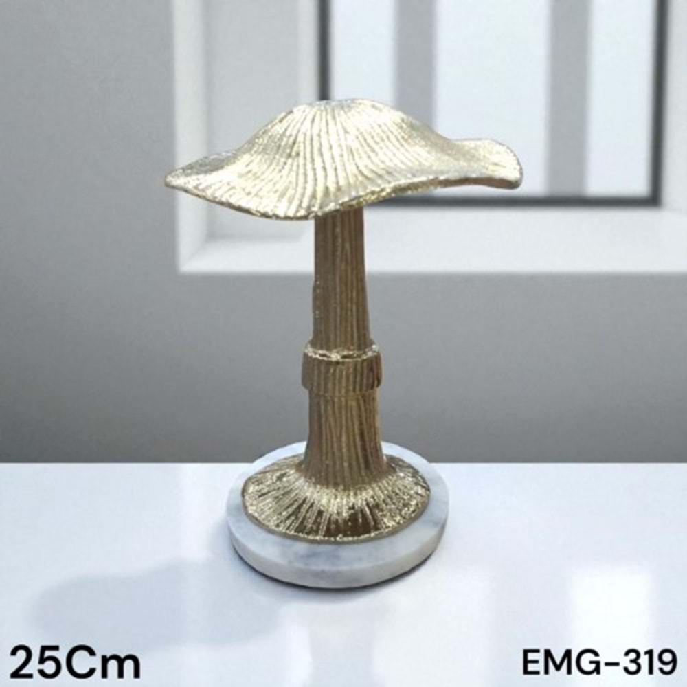 EMG.319.AL -DEKOR OBJE MANTAR GOLD -EMG