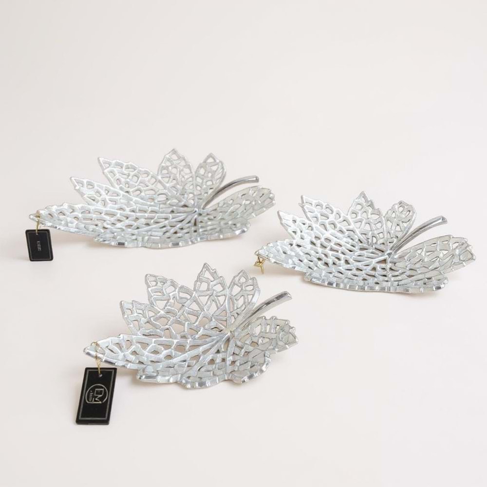 EMG.3227.G -DEKOR OBJE YAPRAK 3 LÜ GMŞ -EMG