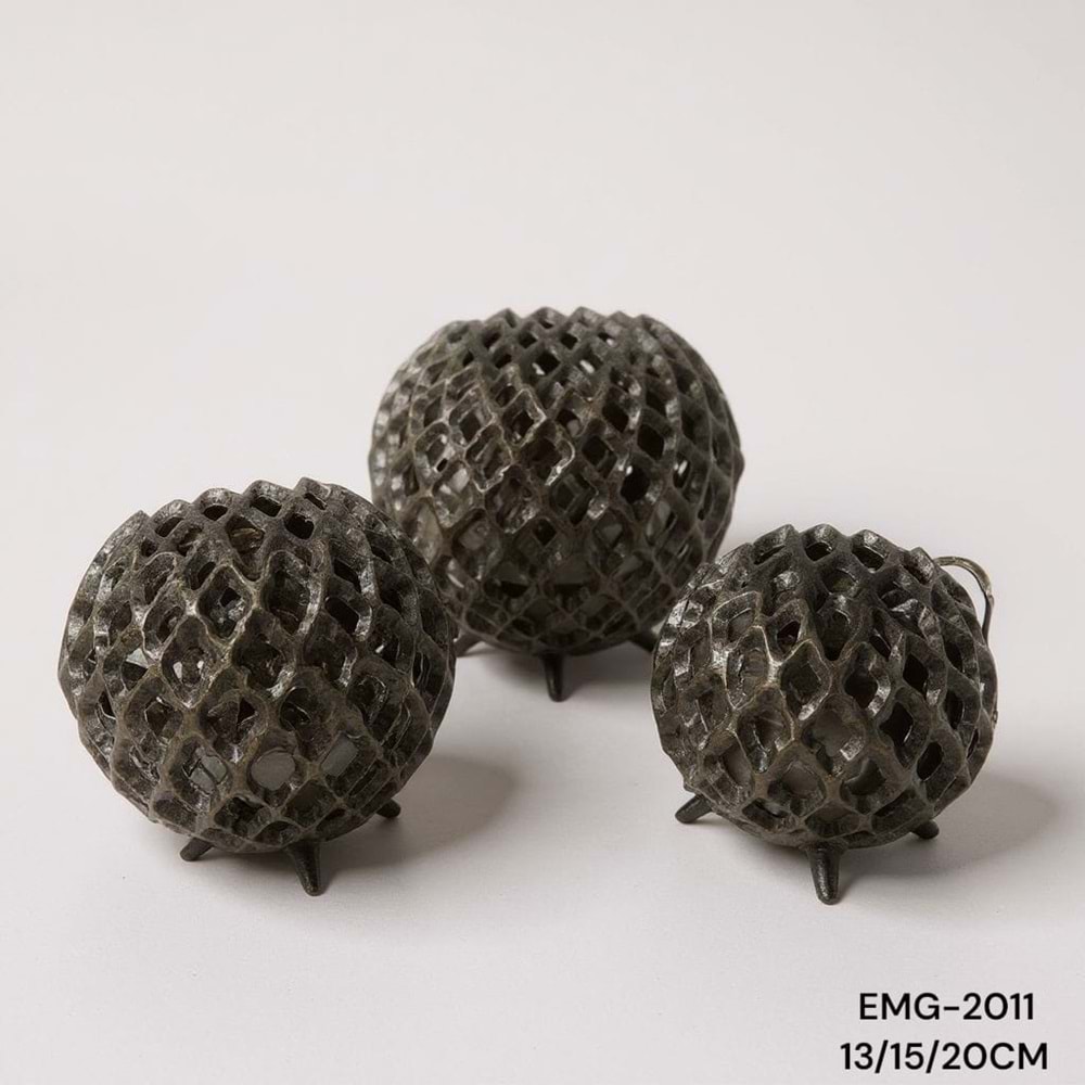 EMG.2011.E -DEKOR OBJE MUMLUK 3LÜ ESKT -EMG