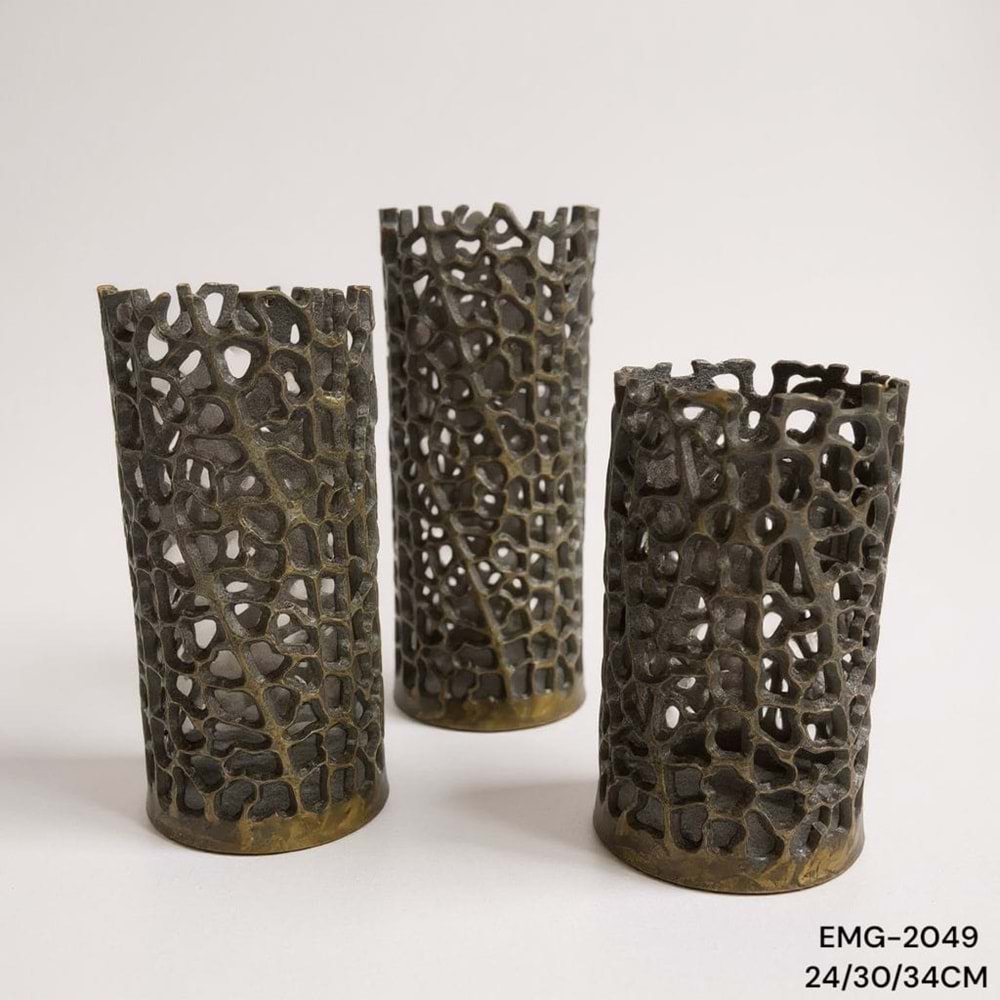 EMG.2049.E -DEKOR OBJE MUMLUK 3LÜ ESKT -EMG