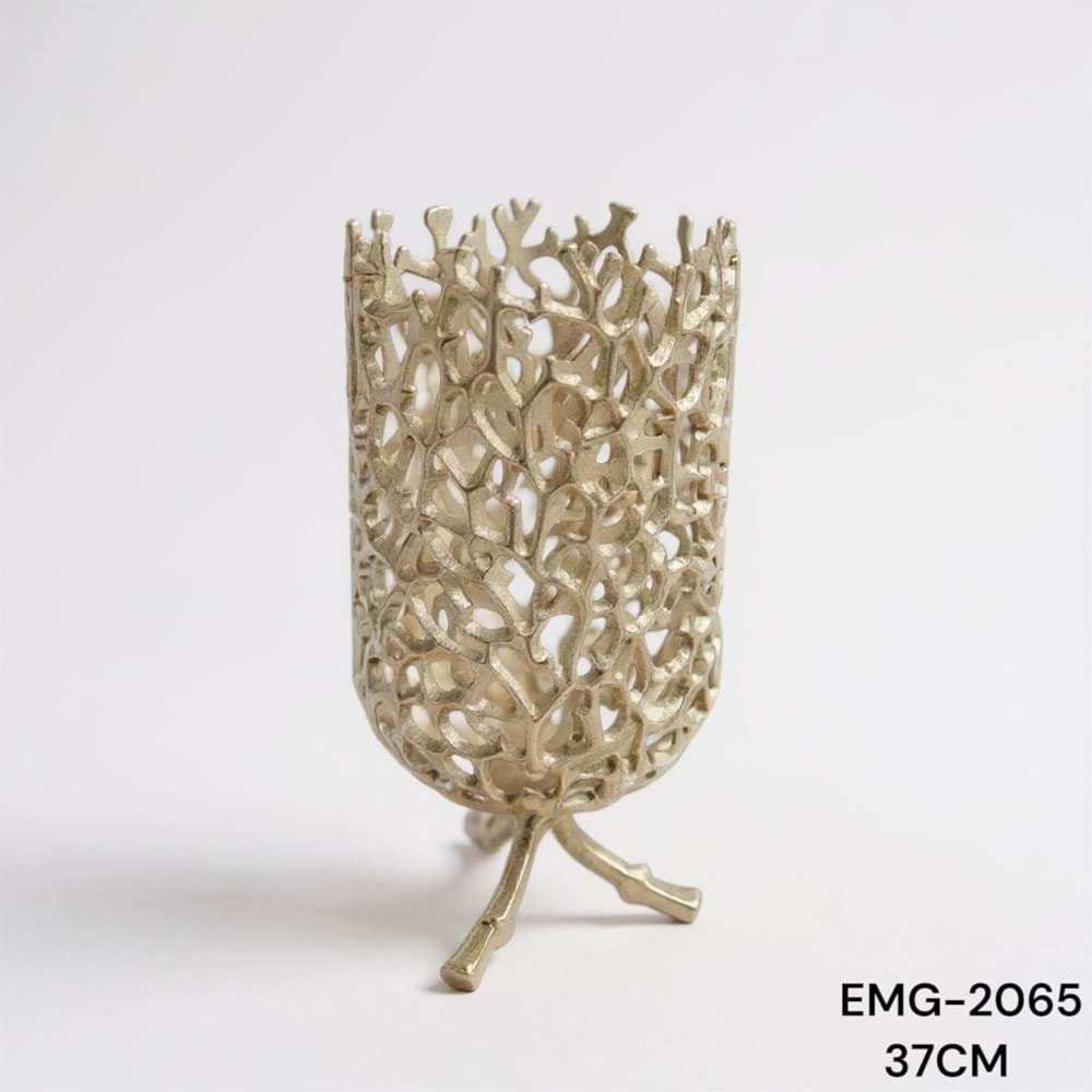 EMG.2065.A -DEKOR VAZO TEKLİ AYAKLI GOLD -EMG