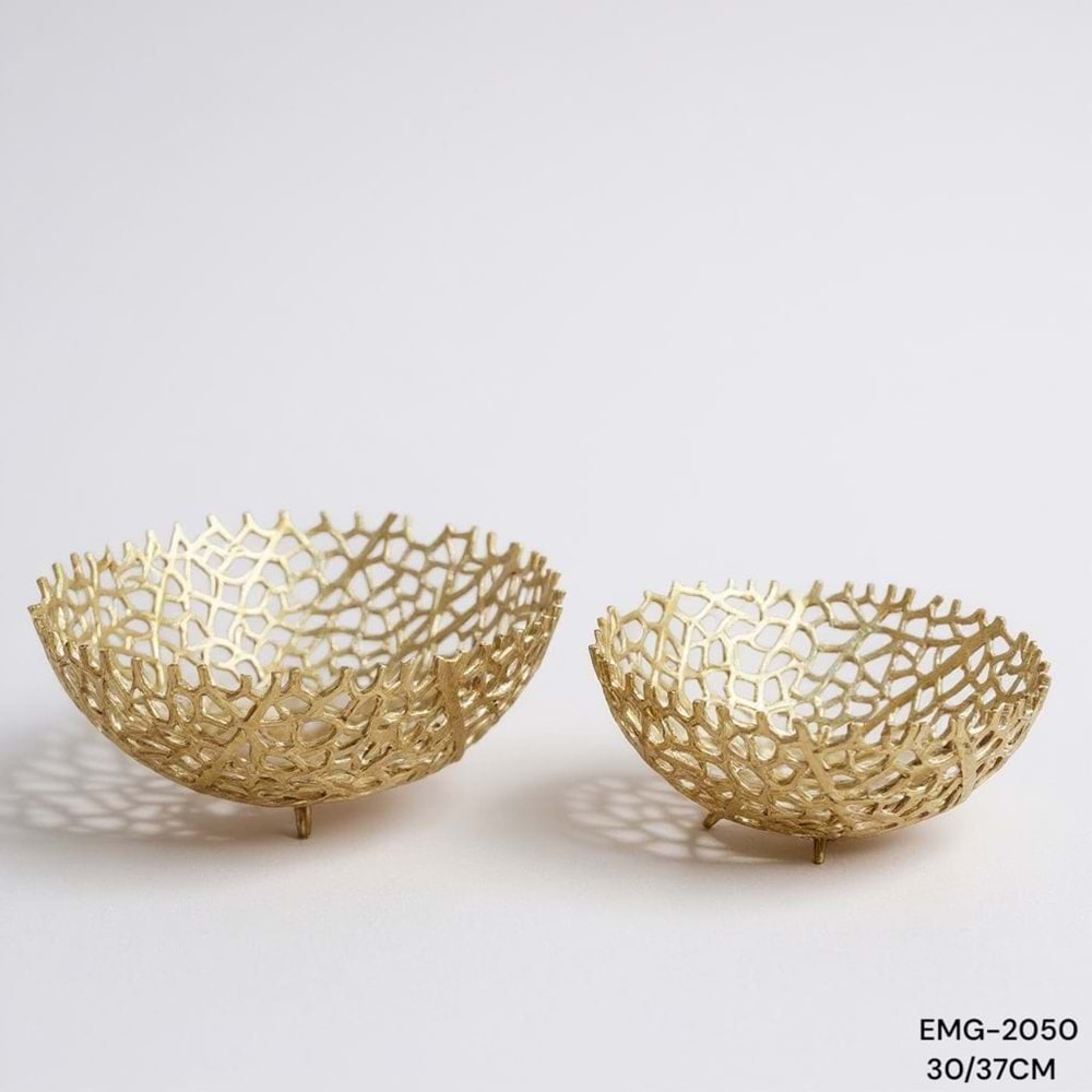 EMG.2050.A -DEKOR MEYVELİK 2Lİ GOLD -EMG