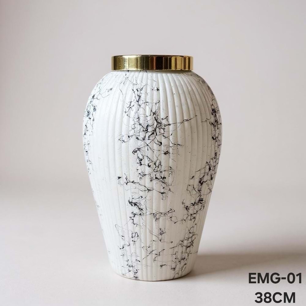 EMG.01.BY -CAM VAZO 37 CM BEYAZ -EMG