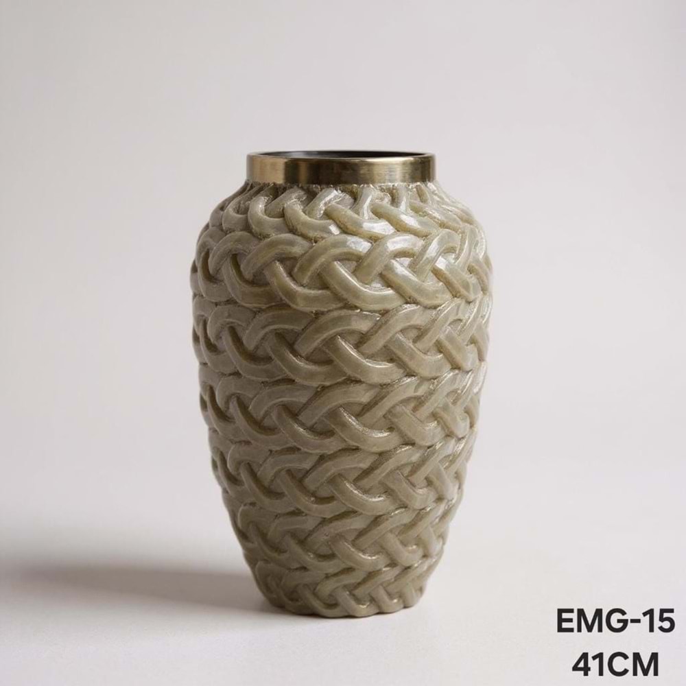 EMG.15.KH -CAM VAZO 41 CM KAHVE -EMG