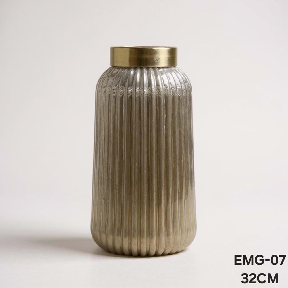 EMG.07.KH -CAM VAZO 32 CM KAHVE -EMG