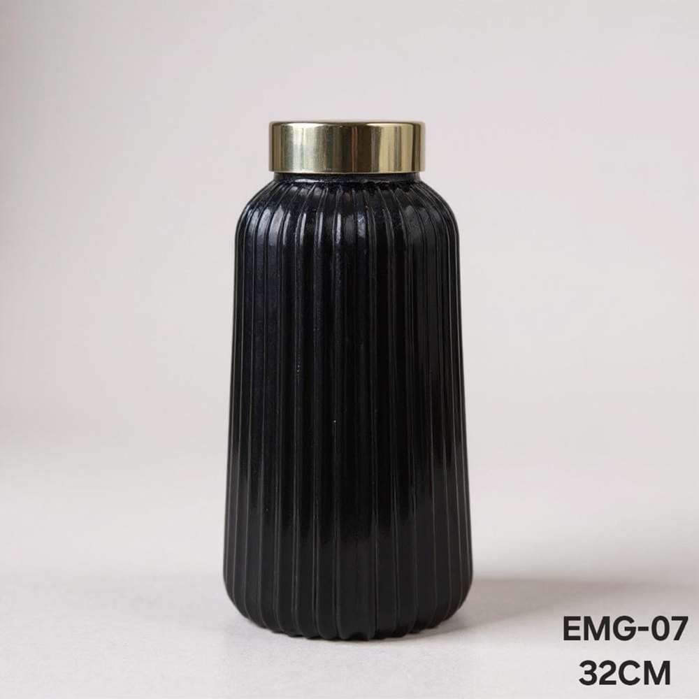 EMG.07.SY -CAM VAZO 32 CM SİYAH-EMG