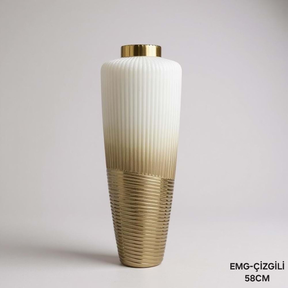 ÇİZGİ.KB -CAM VAZO ÇİZGİLİ BYK KHV/BYZ -EMG