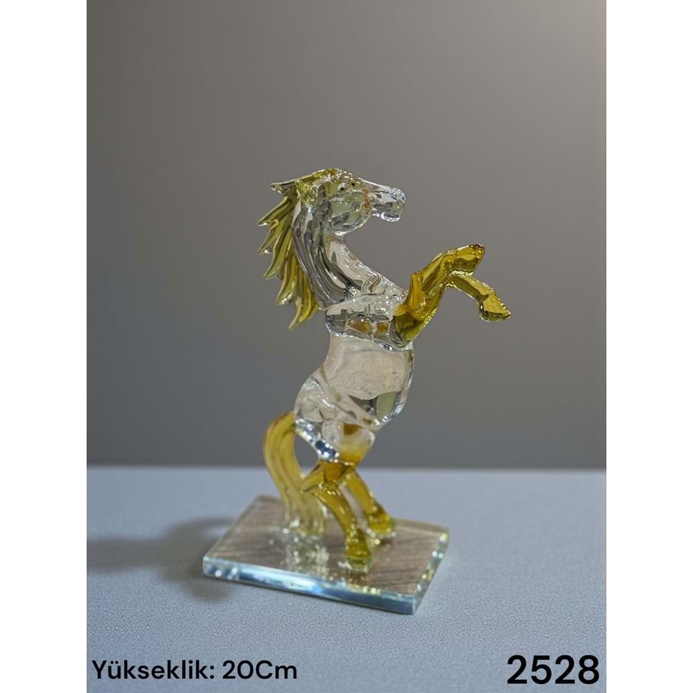 2528-KRİSTAL CAM AT ŞAHLANAN -FURKAN