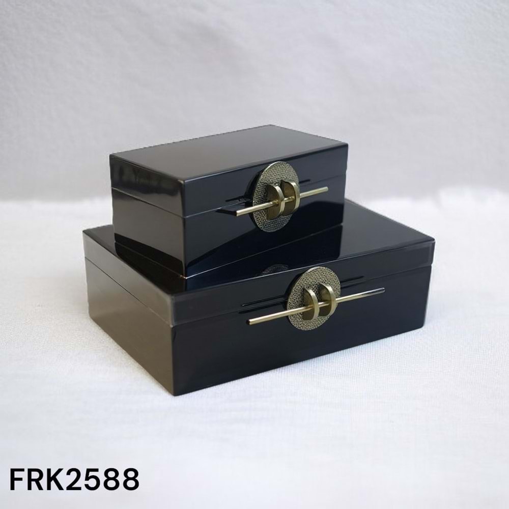 2588 -CAM TAKI KUTUSU 2 Lİ SİYAH -FURKAN