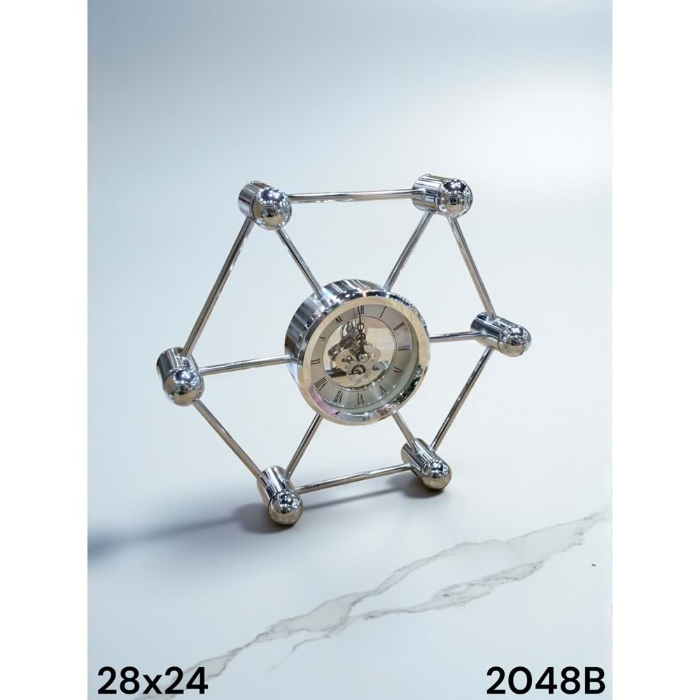 2048.B-MASA SAATİ METAL ALTIGEN GMŞ -FURKAN