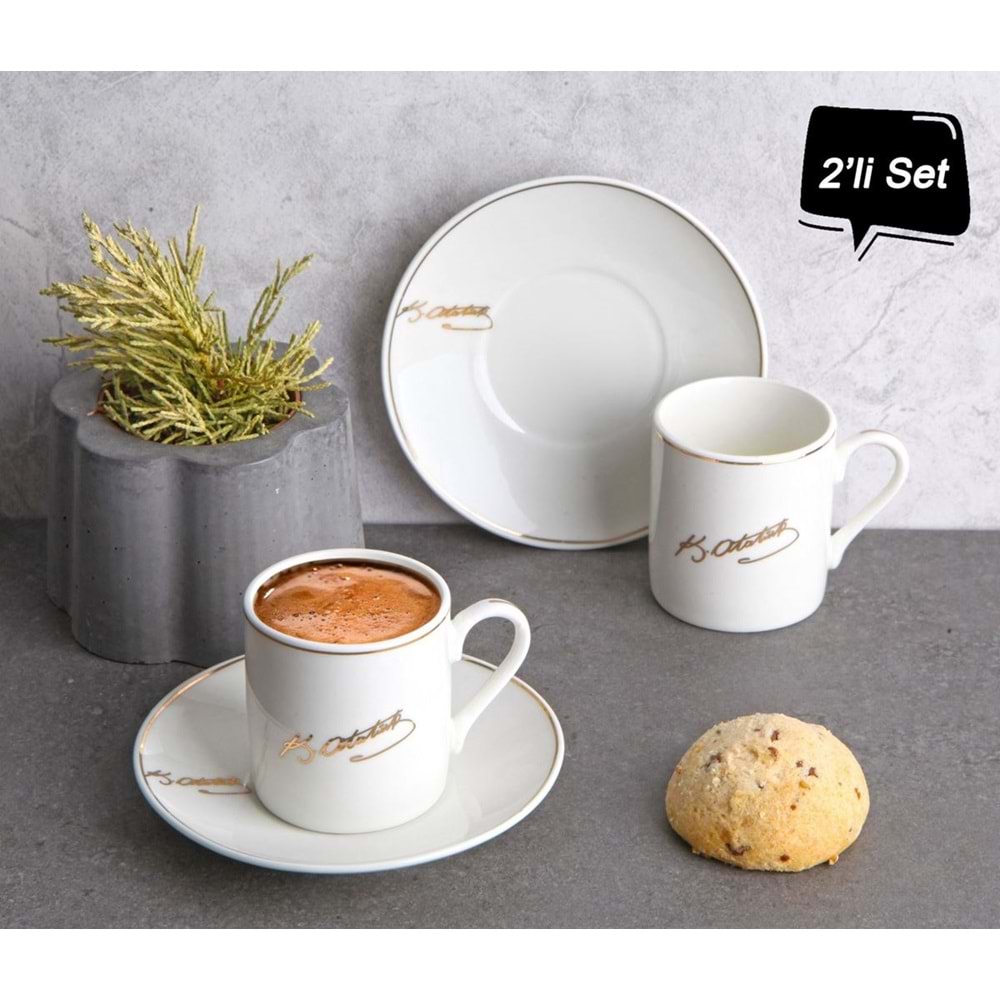 3260-KAHVE FİNCANI 2Lİ PORS -GÖNÜL