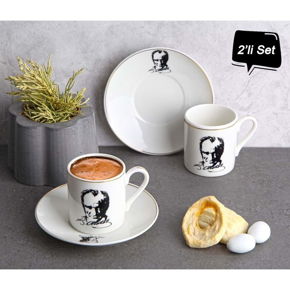 3231-KAHVE FİNCANI 2Lİ PORS -GÖNÜL