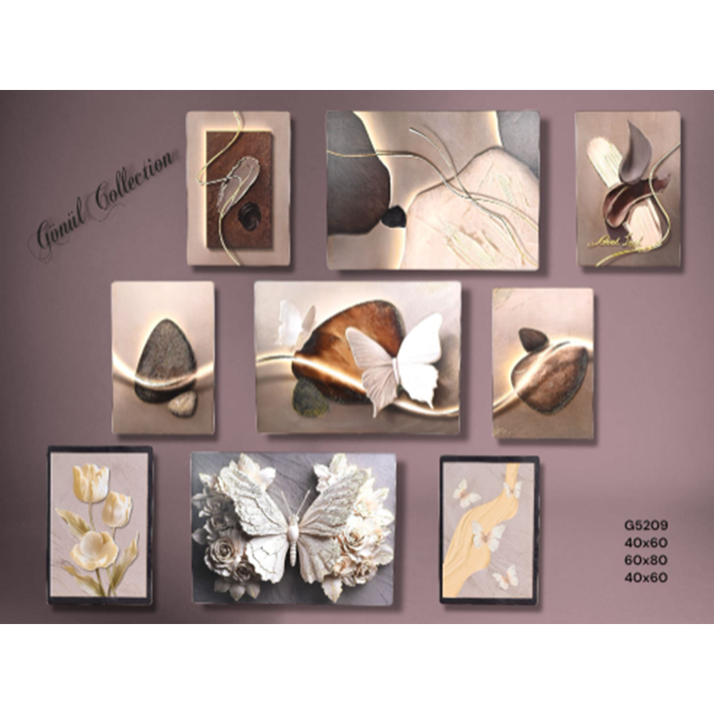 5209 -DEKOR 3LÜ TABLO 2-40*60 / 60*80 -GÖNÜL