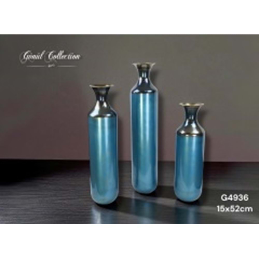 4936-DEKOR VAZO METAL KÇK 52CM -GÖNÜL