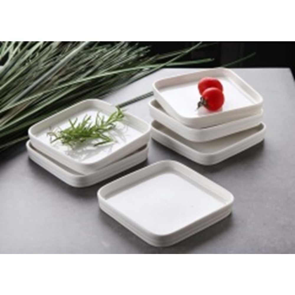 3469-PORS.KARE PASTA TABAK 6 LI 14CM -GÖNÜL