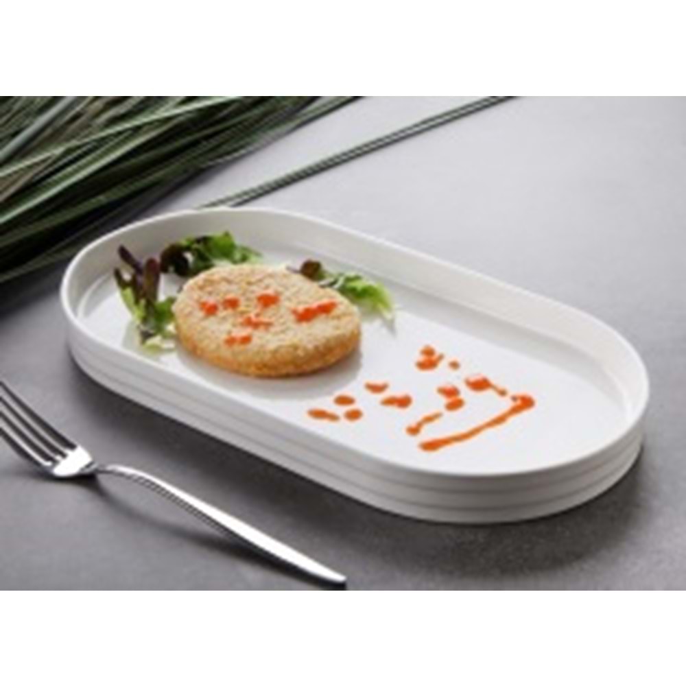 3493-PORS.OVAL KAYIK TABAK TEK 32CM -GÖNÜL