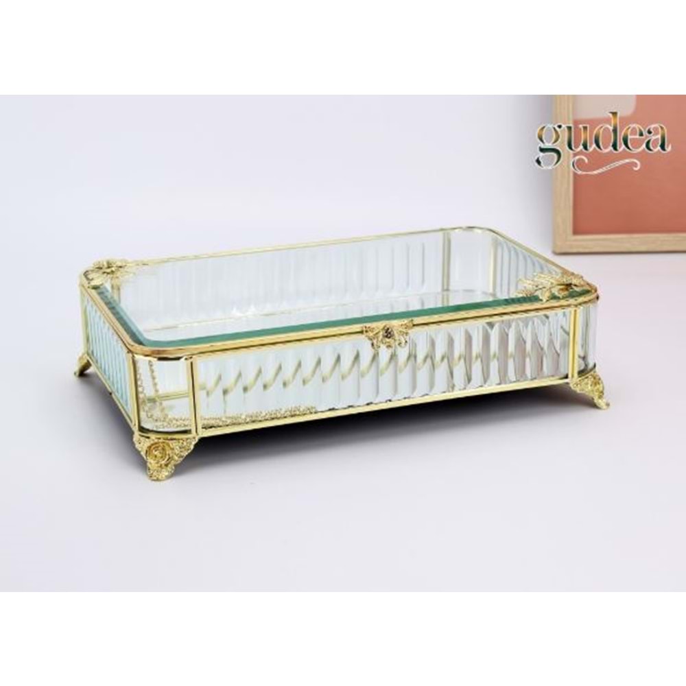 ERN.32.A -CAM ÇİKOLATALIK SANDIK GOLD -GÜVEN