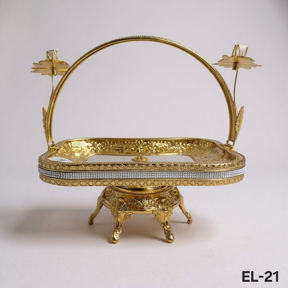 EL.21 -DEKOR ŞEKERLİK SAPLI GOLD -GÜVEN