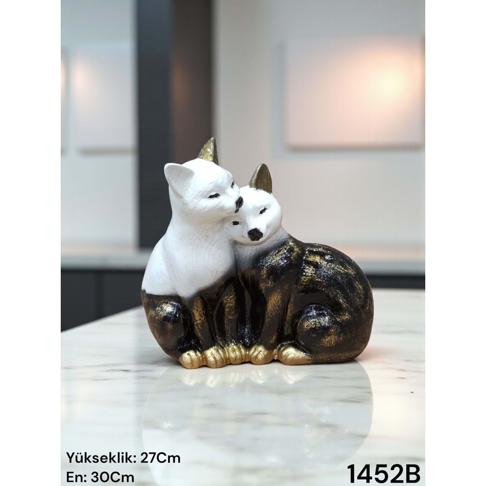 1451.SB -BİBLO KEDİ İKİLİ SYH.BYZ -İNCİ