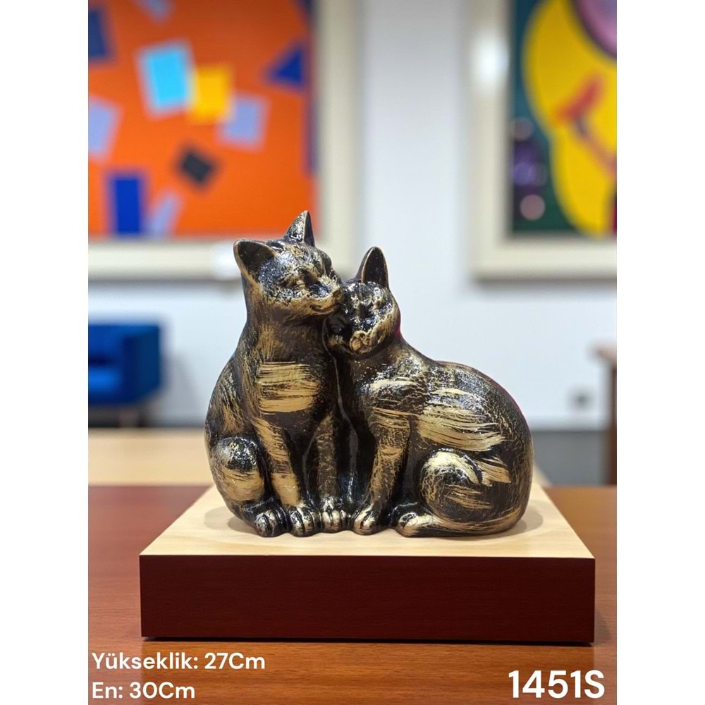 1451.ES -BİBLO KEDİ İKİLİ ESKİTME -İNCİ