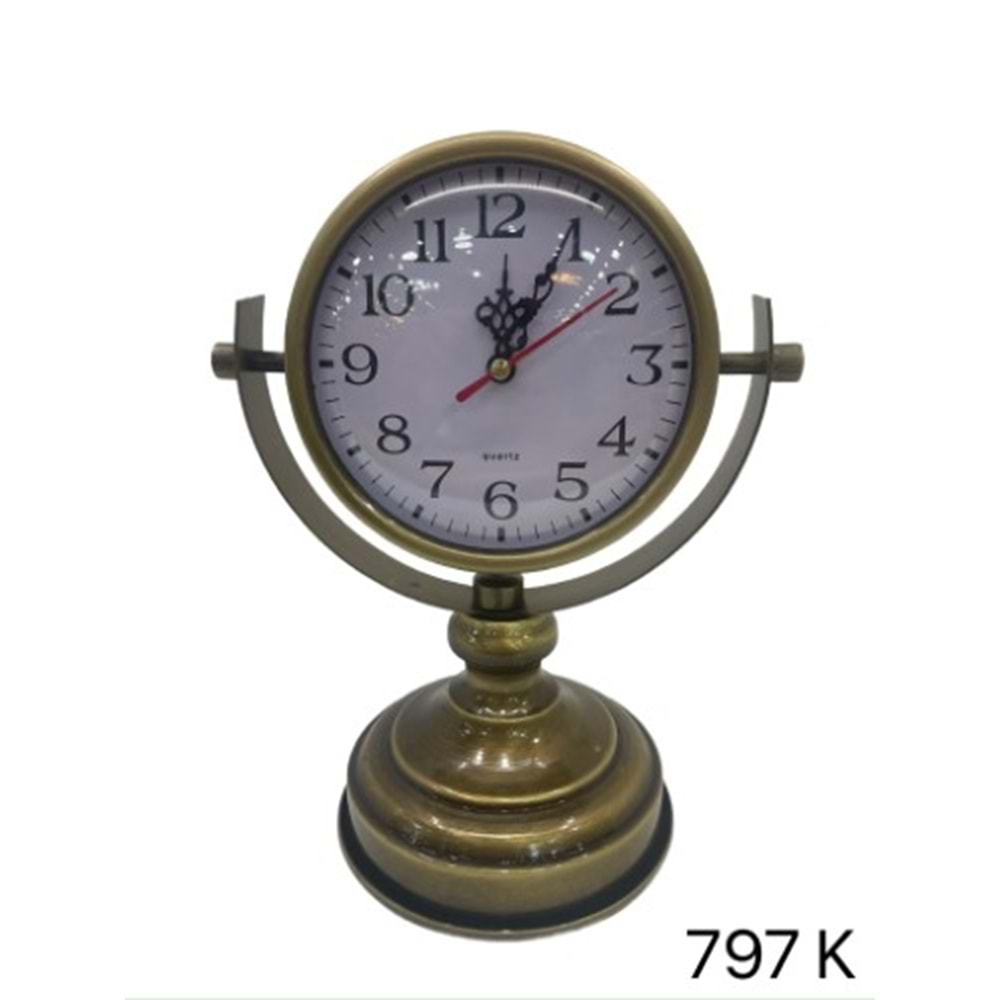 797-MASA SAATİ MTL.GOLD DÜNYA -İNCİ