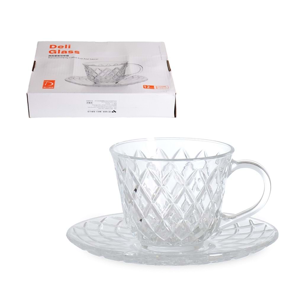 TCF.055-CAM ÇAY SETİ 12 PRÇ. -İPEK