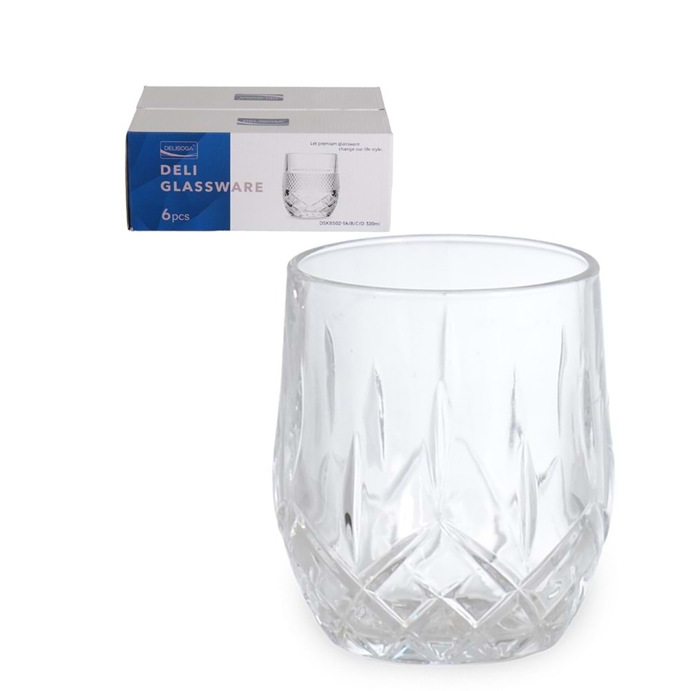 502.1C DSKB -CAM SU BARDAK 6LI 320ML -İPEK