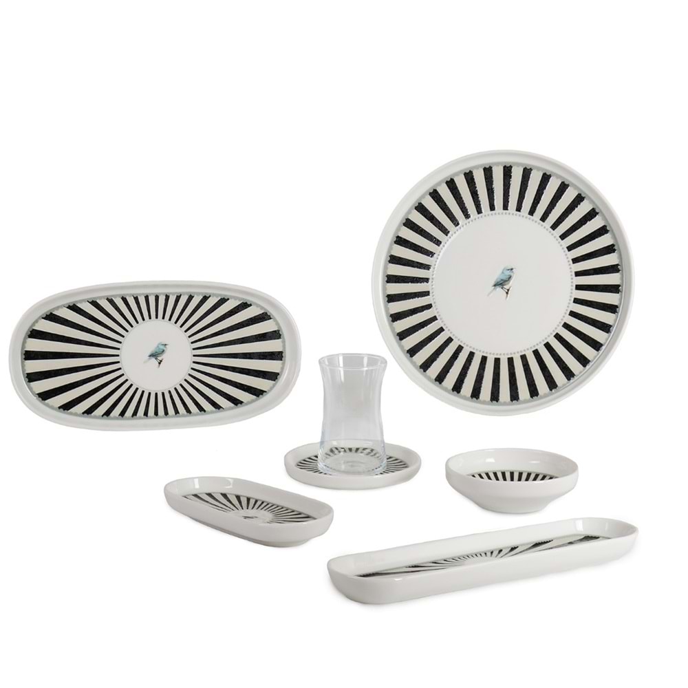 1355 -KAHVALTI TK.YUVR.DESENLİ LARKIN -İPEK