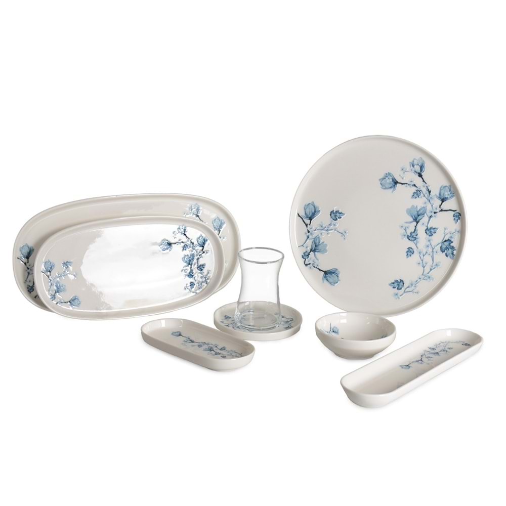 1377 -KAHVALTI TK.YUVR.DESENLİ ANEMON -İPEK