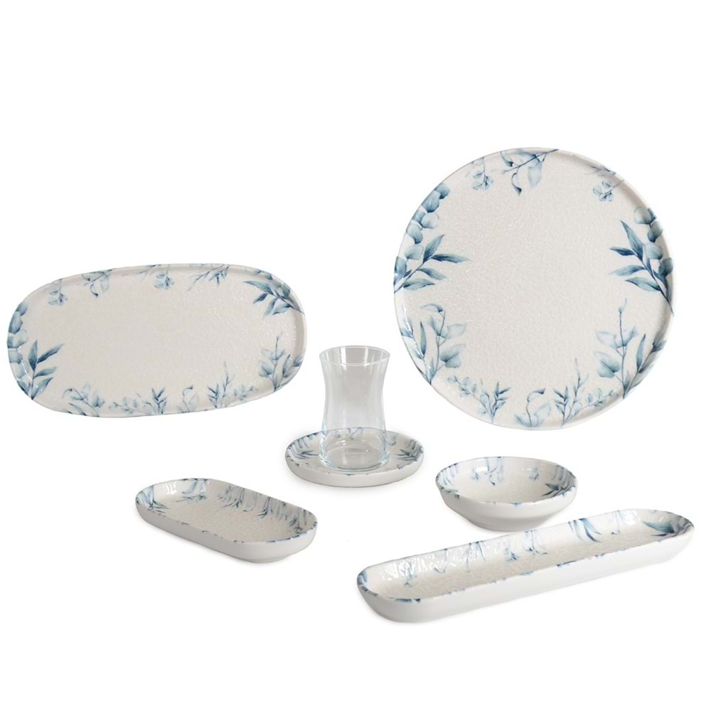 1396 -KAHVALTI TK.YUVR.DESENLİ BLUETTA -İPEK