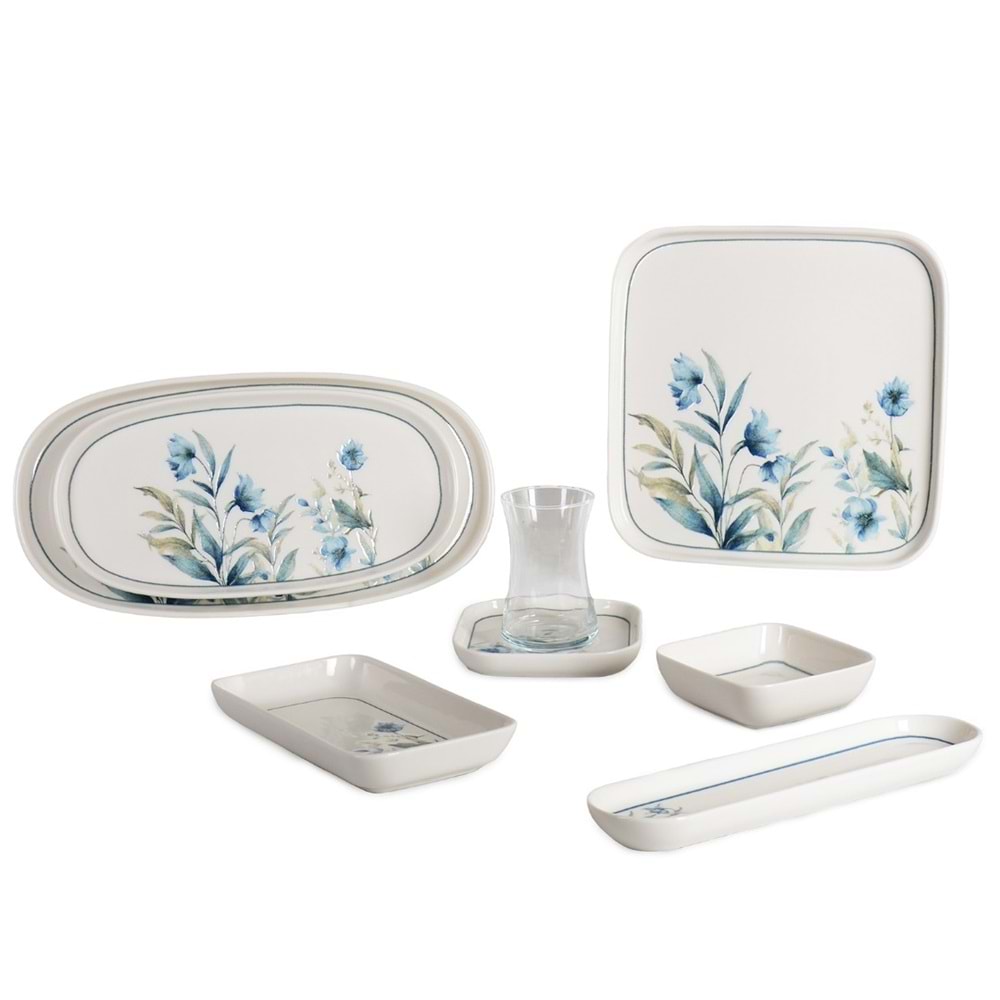 1028 -KAHVALTI TK.KARE DESENLİ BEREN -İPEK