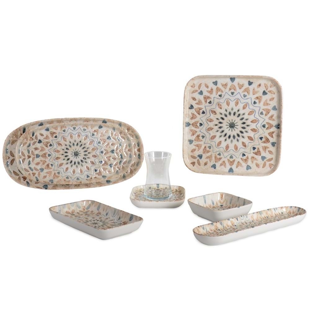 1032 -KAHVALTI TK.KARE DESENLİ MORIA -İPEK