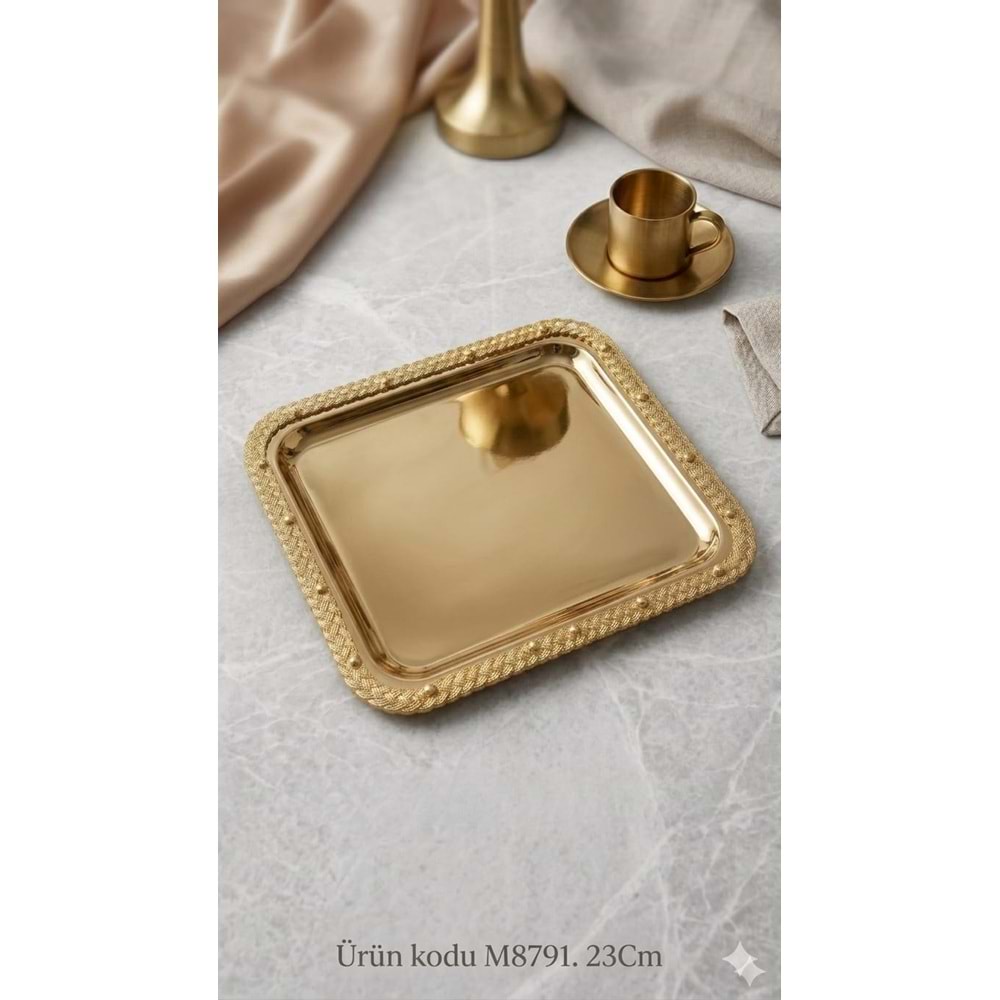 M8791 -SUNUM KARE GOLD(GOLD) HASIR -MANOR