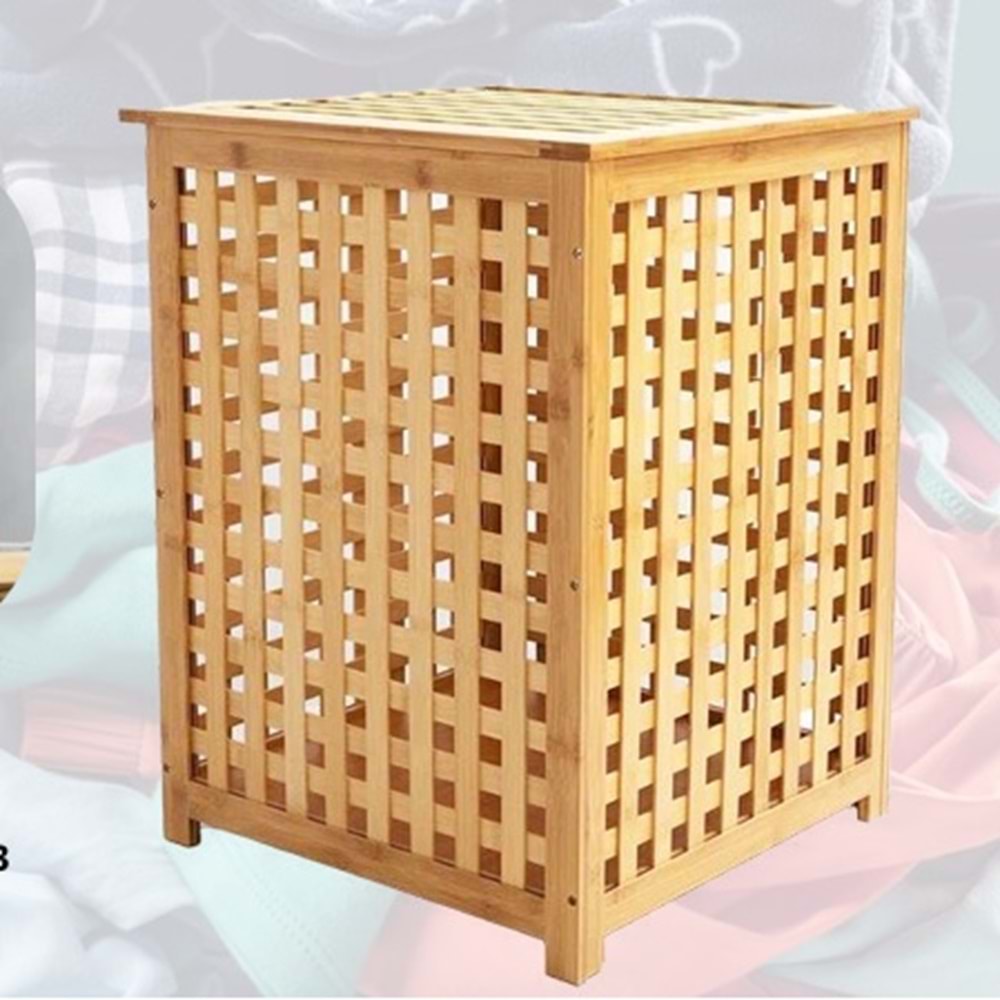 PBT.375-AHŞAP ÇAMAŞIR SEPETİ ÇITALI -PABLİTO