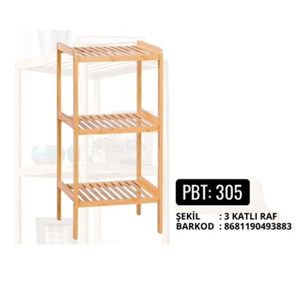 PBT.305-AHŞAP ÇITALI RAF 3KATLI -PABLİTO