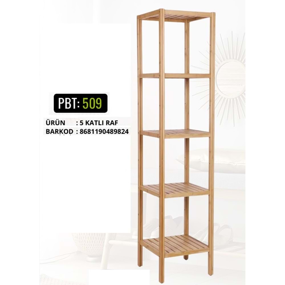 PBT.509-AHŞAP ÇITALI RAF 5KATLI -PABLİTO