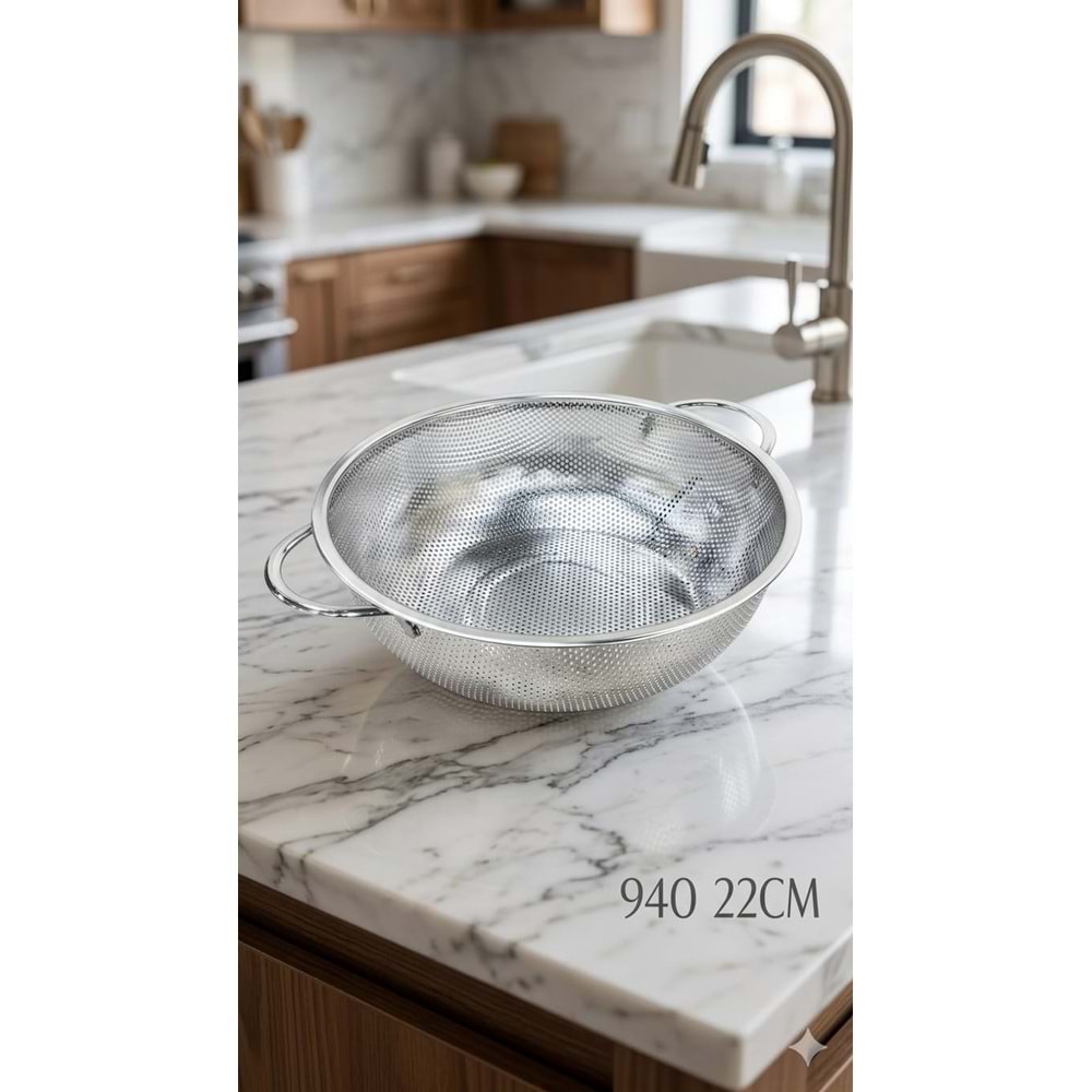 PBT.940 -SÜZGEÇ KULPLU 22CM İNOX -PABLİTO