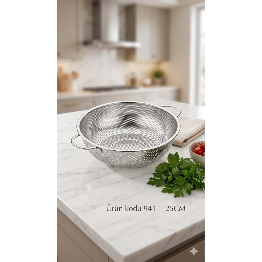 PBT.941 -SÜZGEÇ KULPLU 25CM İNOX -PABLİTO