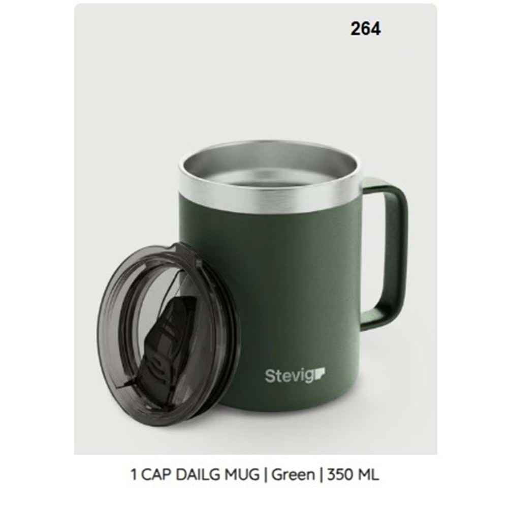 ST.264 -CAFE MUG TERMOS ÇLK 350 ML -STEVİG